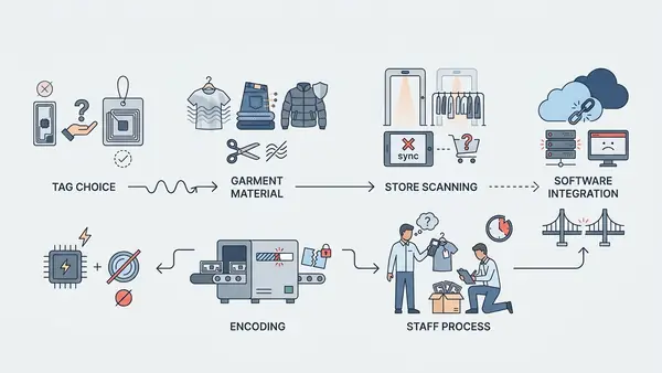 apparel RFID deployment challenge map