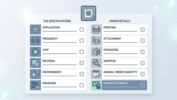 RFQ checklist for RFID tag cost estimation