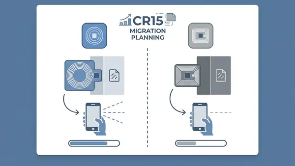 CR15 migration impact on NFC tag antenna and placement