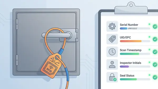 Tamper-evident RFID cable seal inspection checklist