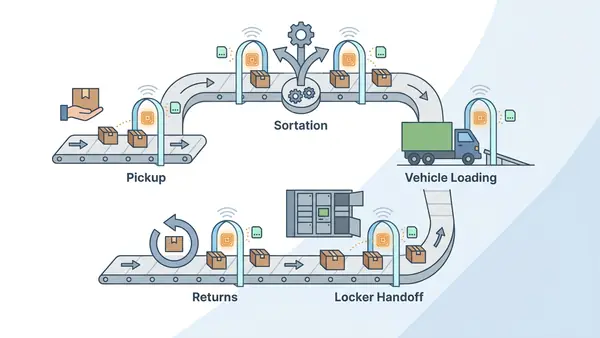 RFID checkpoints for last mile package tracking