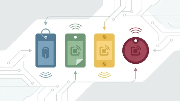 RFID security patrol tags in different sizes, colors, and mounting formats
