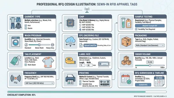 RFQ checklist for sewn-in RFID apparel tags
