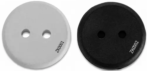 PPS RFID laundry button tag logo and numbering printing