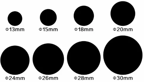 PPS NFC laundry tag no-hole size reference