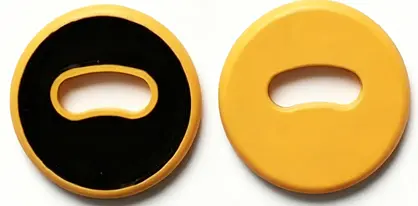 Washable PPS passive RFID laundry tag front and back