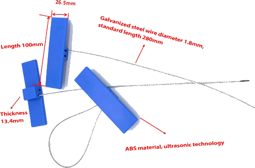 RFID logistics seal tag detail